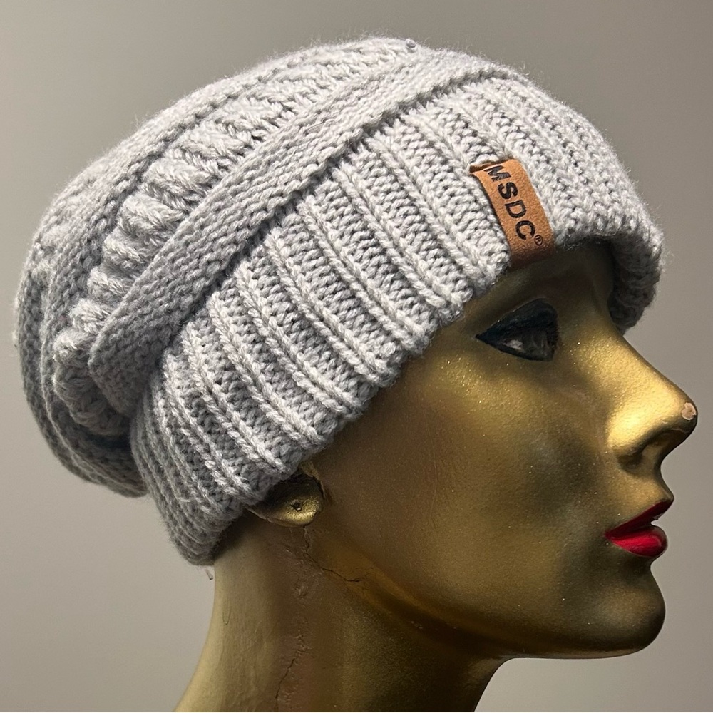 Like New MSDC Gray Women’s Lined Beanie Fashion Skull Cap